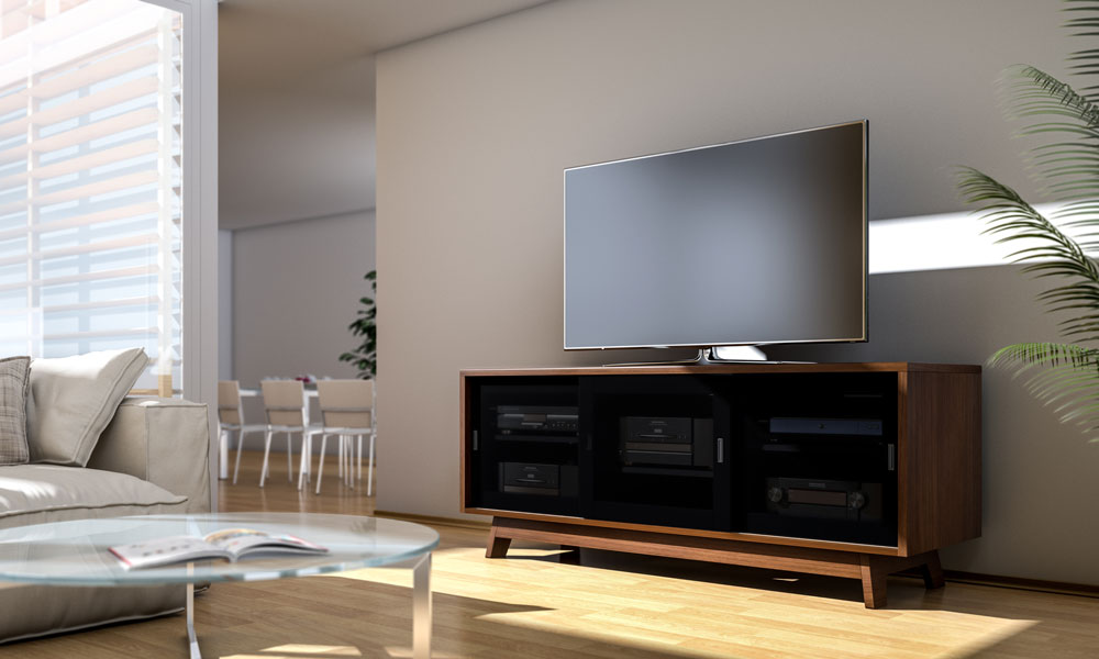 TV on console table